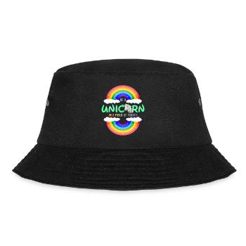 Sei ein Regenbogen Einhorn | einhornshirt - Bucket Hat - Schwarz - Vorne - Lela (165cm)