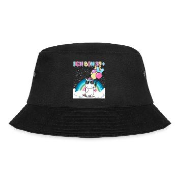 40 Geburtstag Frauen Männer Deko Geschenk Einhorn - Bucket Hat - Schwarz - Vorne - Lela (165cm)