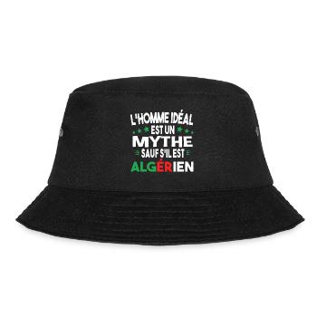 Algérien homme fier. Algérie. Cadeau t-shirt pays - Bob - noir - Devant - Lela (165cm)