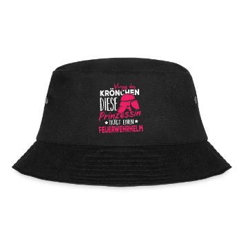 Feuerwehr Prinzessin Feuerwehrfrau - Bucket Hat - Schwarz - Vorne - Lela (165cm)