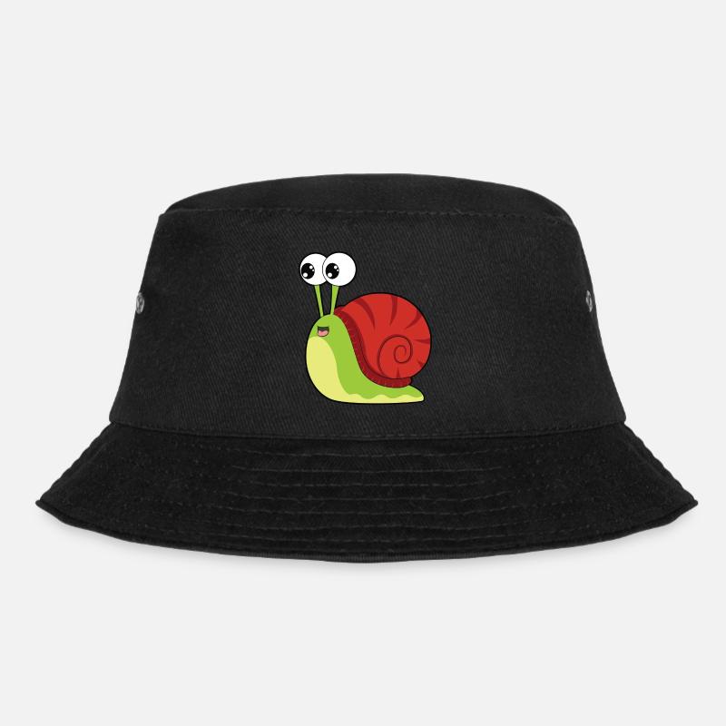Schnecke - Bucket Hat - Schwarz