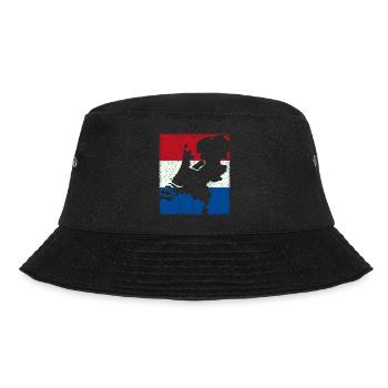Pays-Bas drapeau avec carte / contour - Bob - noir - Devant - Lela (165cm)