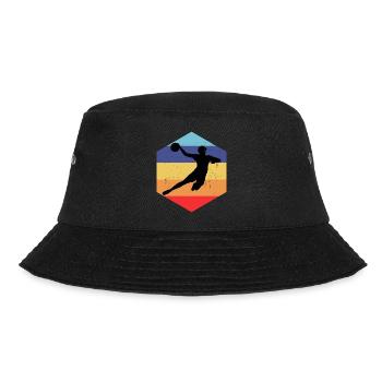 Retro Handball Kinder Handballer Herren Frauen - Bucket Hat - Schwarz - Vorne - Lela (165cm)