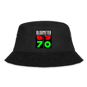 Oldometer 70. Geburtstag - Bucket Hat - Schwarz - Vorne - Lela (165cm)