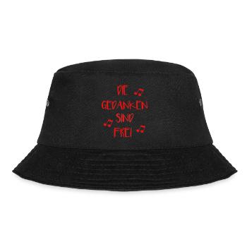 Freiheit, Frei, Gedanken , Liedgut, Lied Gesang, - Bucket Hat - Schwarz - Vorne - Lela (165cm)
