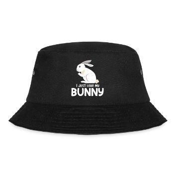 Ich liebe einfach meinen süßen Osterhasenliebhaber - Bucket Hat - Schwarz - Vorne - Lela (165cm)