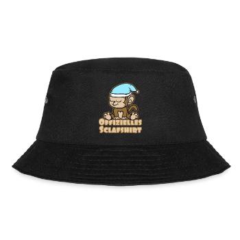 Offizielles Schlafshirt süßes Äffchen - Bucket Hat - Schwarz - Vorne - Lela (165cm)