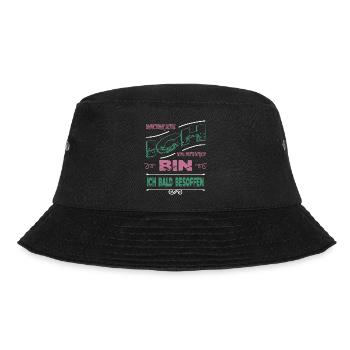 geschenkidee statement alkoholiker feiern saufen - Bucket Hat - Schwarz - Vorne - Lela (165cm)