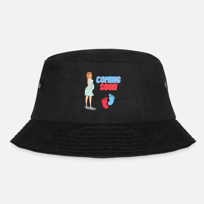 Ankündigung der Schwangerschaft - Bucket Hat - Schwarz