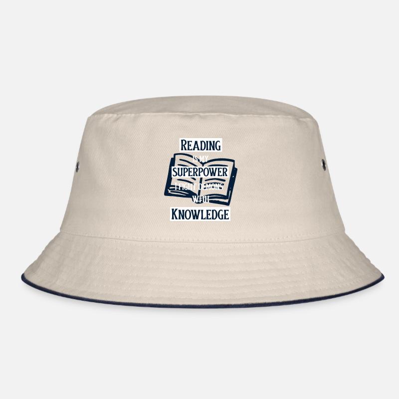 Reading Is My Superpower. Book Lover Avid Reader Bucket Hat