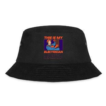 Elektriker Hobby Elektroarbeiter Handwerker - Bucket Hat - Schwarz - Vorne - Lela (165cm)