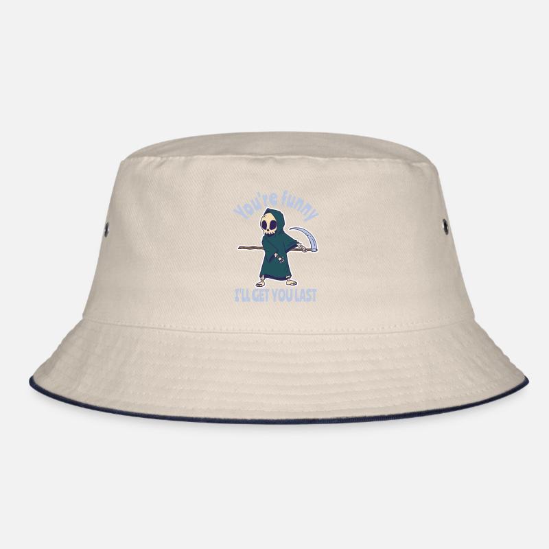Funny Grim Reaper Skeleton Halloween Costume Bucket Hat