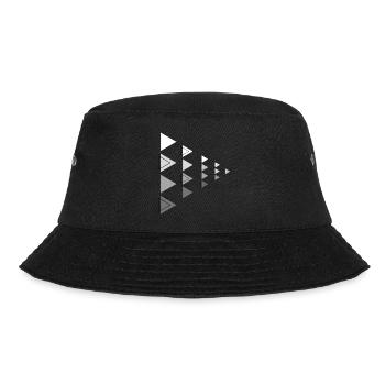 Dreiecke Grau Horizontale Pfeil Dekoration - Bucket Hat - Schwarz - Vorne - Lela (165cm)