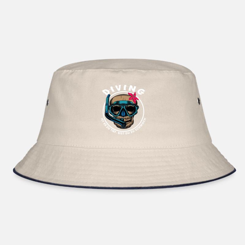 apnoe dive oxygen apnea divers snorkel Bucket Hat