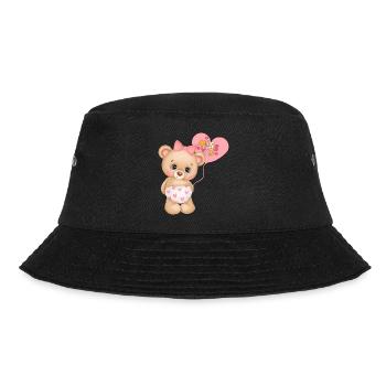 Teddy bear baby sayings baby clothes children's clothing - Bucket Hat - black - Front - Lela (165cm)