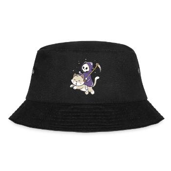 Halloween Katze Hexe - Bucket Hat - Schwarz - Vorne - Lela (165cm)