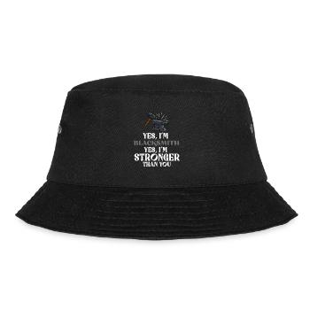 Schmied Handwerk Goldschmied Hammer Schmiedekunst - Bucket Hat - Schwarz - Vorne - Lela (165cm)