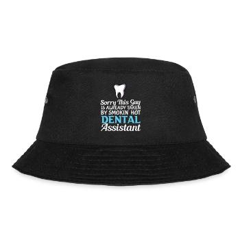Zahnarzthelfer Zahnarzthelferin Zahnarzt Zahn - Bucket Hat - Schwarz - Vorne - Lela (165cm)