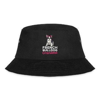 Französische Bulldogge French Bulldog Grandma - Bucket Hat - Schwarz - Vorne - Lela (165cm)