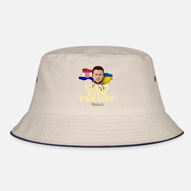 Croatia Stand with Ukraine Bucket Hat