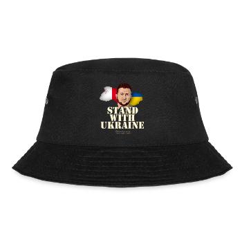 Ukraine Malta T-Shirt Design - Bucket Hat - Schwarz - Vorne - Lela (165cm)