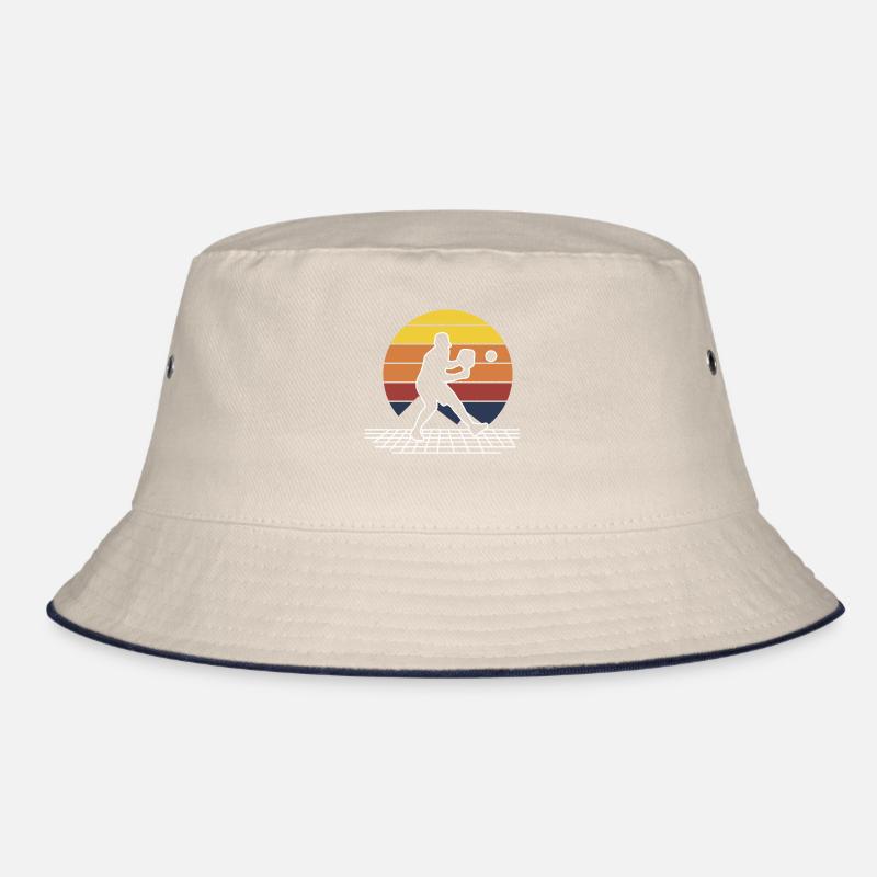 Pickleball Vintage Schläger Netz Paddle Sportart Bucket Hat