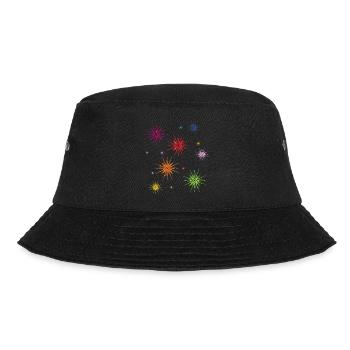 colorful stars in the starry sky - Bucket Hat - black - Front - Lela (165cm)