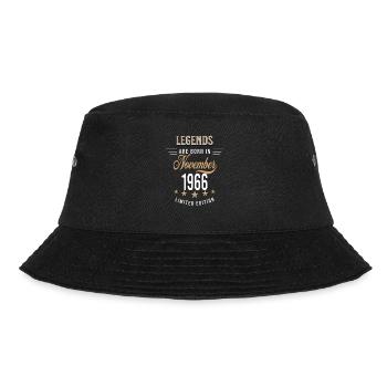 Legenden werden im November 1966 geboren - Bucket Hat - Schwarz - Vorne - Lela (165cm)