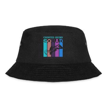 Crested Gecko Squad Lustige Lizard Wildlife - Bucket Hat - Schwarz - Vorne - Lela (165cm)
