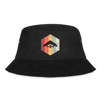 Hanggleiter Drachenflieger Deltasegler - Bucket Hat - Schwarz - Vorne - Lela (165cm)