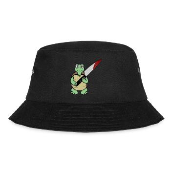 Killer Shildkröte- gemein und tödlich - Bucket Hat - Schwarz - Vorne - Lela (165cm)