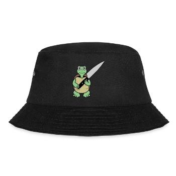 Killer Shildkröte- gemein und gefährlich - Bucket Hat - Schwarz - Vorne - Lela (165cm)