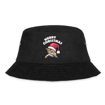 merry christmas Katzen Symbol xmas Katze comic - Bucket Hat - Schwarz - Vorne - Lela (165cm)