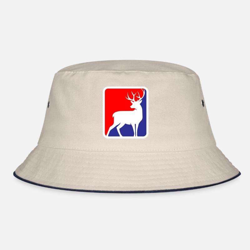 Hunter Funny Roebuck Deer Logo | Colors can be changed Bucket Hat