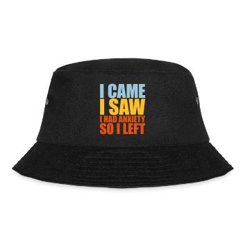 I had anxiety saying - Bucket Hat - black - Front - Lela (165cm)