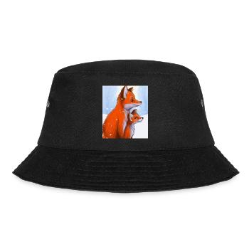 Füchse im Schnee - Bucket Hat - Schwarz - Vorne - Lela (165cm)