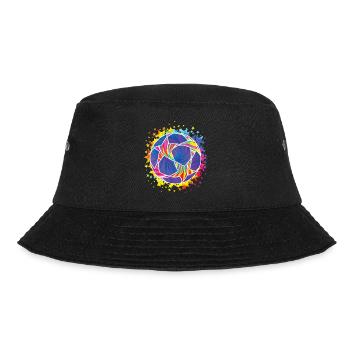 Colorful Football Splash Football Lover Game Day - Bucket Hat - black - Front - Lela (165cm)