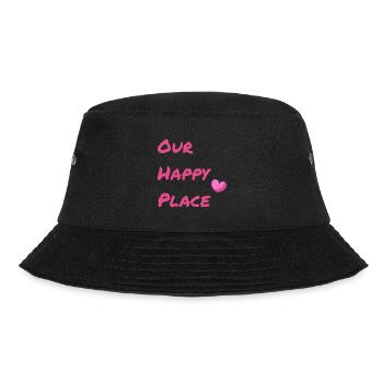 Our Happy Place Rot - Bucket Hat - Schwarz - Vorne - Lela (165cm)