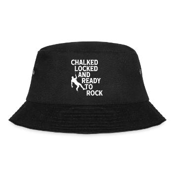 Chalked Locked And Ready To Rock Rock Climber Boul - Bucket Hat - Schwarz - Vorne - Lela (165cm)