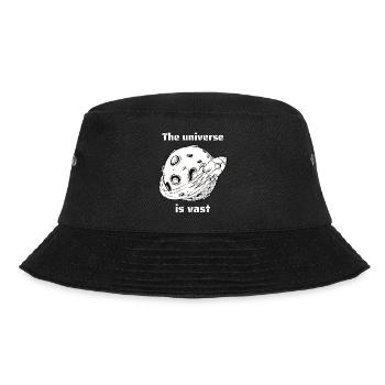 The Universe Is Vast Retro Outer Space Designs - Bucket Hat - Schwarz - Vorne - Lela (165cm)