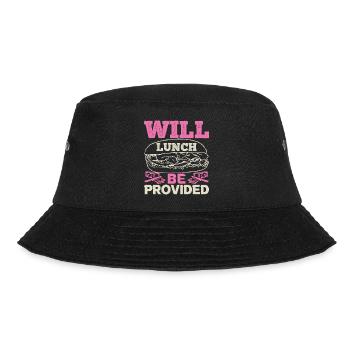 WIRD MITTAGESSEN ZUR VERFÜGUNG GESTELLT HUND - Bucket Hat - Schwarz - Vorne - Lela (165cm)