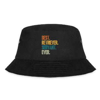 Best Retriever Dog Servant Ever Distressed Retro - Bucket Hat - black - Front - Lela (165cm)