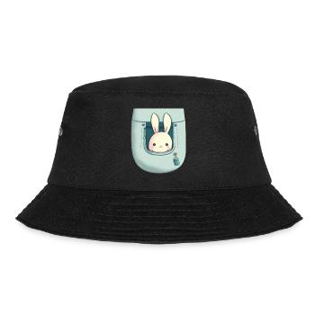 Kawaii Kaninchen! - Bucket Hat - Schwarz - Vorne - Lela (165cm)
