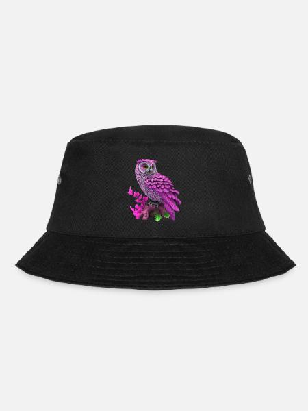 Hibou, hibou grand-duc, hibou rose - Bob - noir