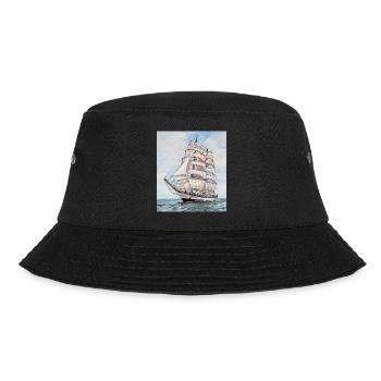 Ocean View: The Beauty of the Sea and Boats - Bucket Hat - black - Front - Lela (165cm)