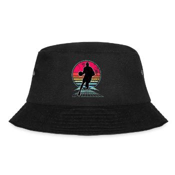 Basketball Basketballer - Bucket Hat - Schwarz - Vorne - Lela (165cm)