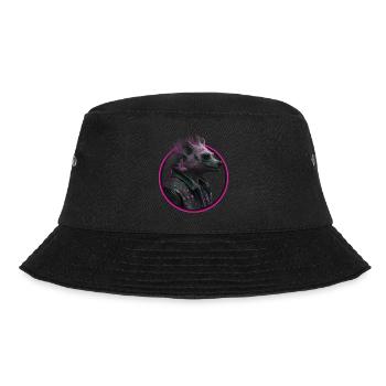 pink Punk Hyäne in Lederjacke - Bucket Hat - Schwarz - Vorne - Lela (165cm)