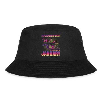This girl loves horses | January - Bucket Hat - black - Front - Lela (165cm)