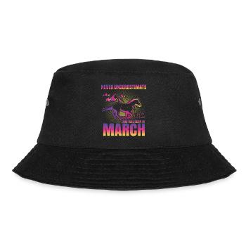 This girl loves horses | March - Bucket Hat - black - Front - Lela (165cm)