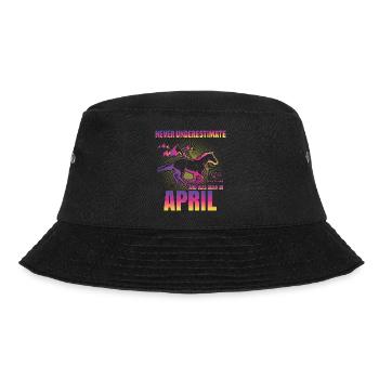 This girl loves horses | April - Bucket Hat - black - Front - Lela (165cm)